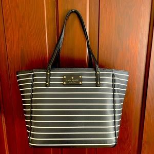 kate spade navy striped tote